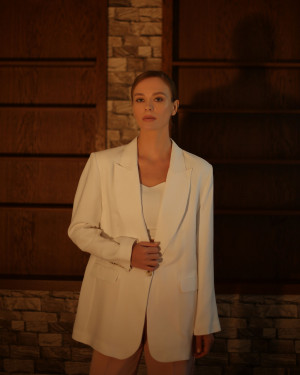 Milena Beyaz Blazer Ceket Milena Beyaz Blazer Ceket