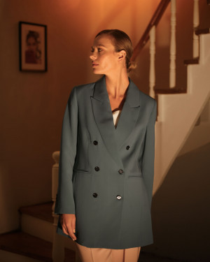 Anna Black Petrol Mavisi Blazer Ceket Anna Black Petrol Mavisi Blazer Ceket