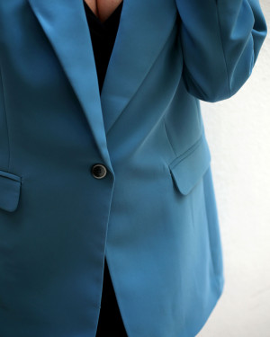 Milena Petrol Mavisi Blazer Ceket Milena Petrol Mavisi Blazer Ceket